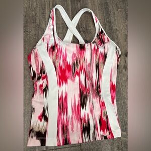 Ativa Pink and Red Fitted Graphic Tank Top